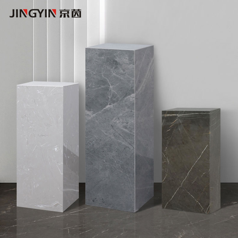 可定制大理石摆台玄关落地石墩花架装饰摆件酒店走廊雕塑展示底座