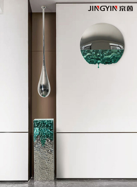 高空吊顶吊坠Ktv酒店大堂艺术雕塑水滴吊顶装饰不锈钢底座吊坠