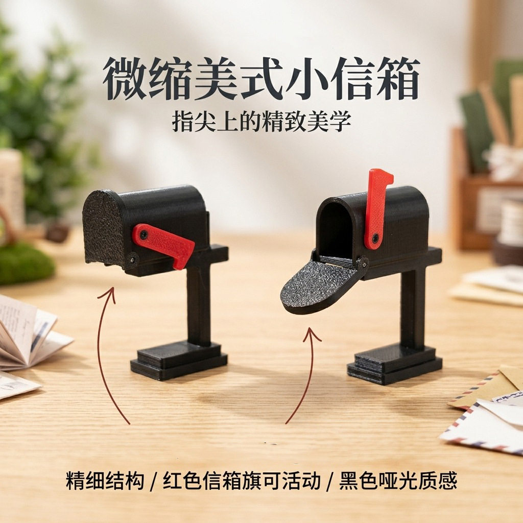 112微缩美式信箱模型娃娃屋迷你
