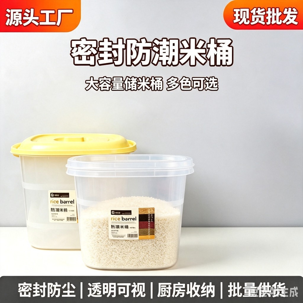 家用彩色米桶厨房防潮防虫五谷杂