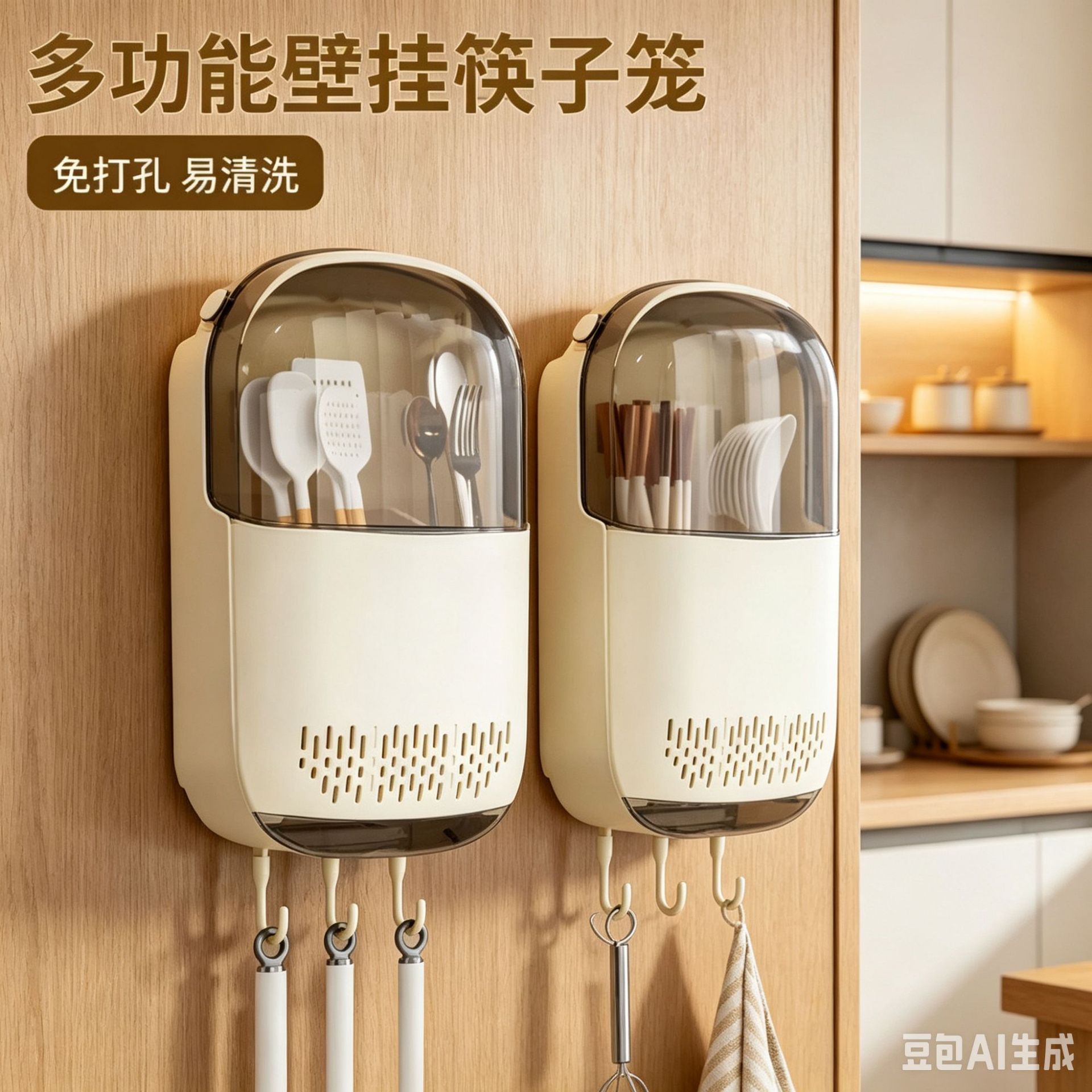 筷子筒筷笼厨房置物架勺子收纳桶