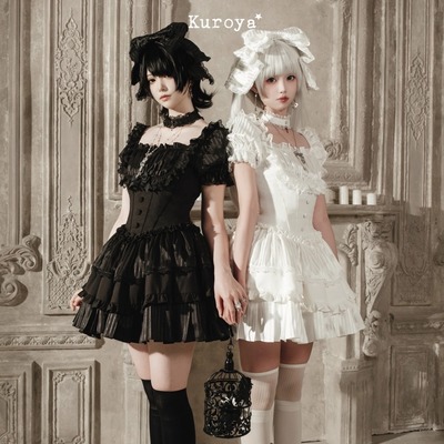 【kuroya】+ Nevermonth•默月•一期尾款 +少女人偶条纹哥特蕾丝