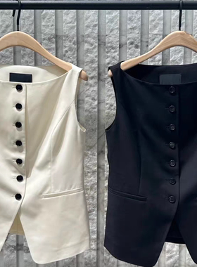 C系列正品25秋醋酸绵羊毛高腰收腰显瘦上衣马甲MP026