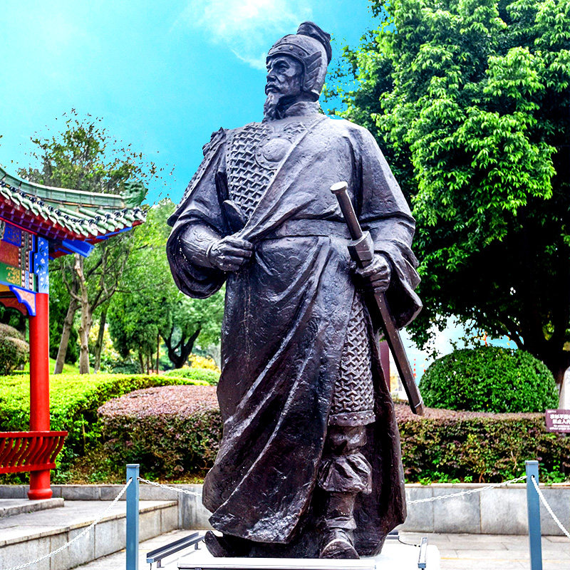 定制铸铜古代名人雕塑爱国诗人文天祥塑像玻璃钢景区纪念馆摆件