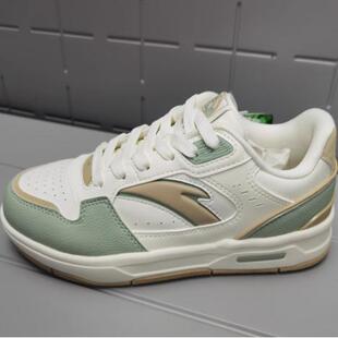 安踏烈焰潮流撞色低帮透气板鞋女鞋2025夏季新款小白鞋122528091