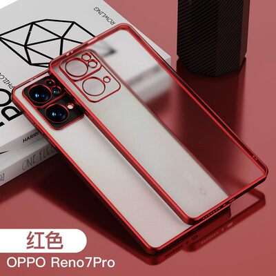 opporeno7se的手机壳膜reno7电镀直边软壳PFCM00摄像头全包PFJM10防摔opreno7pro保护套磨砂透明reon7潮男女