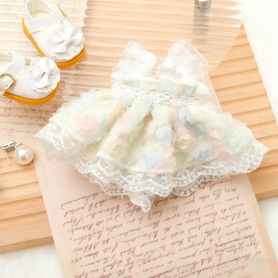 娃衣15 20cm玫瑰花裙子毛绒玩偶棉花娃娃穿搭衣服甜美可爱娃裙