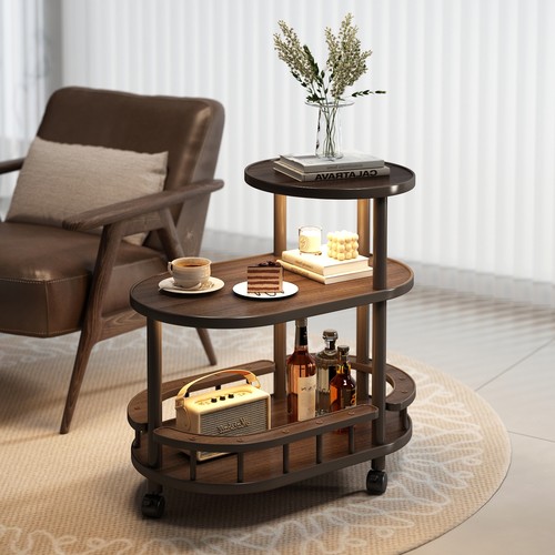 移动边几茶几沙发边带轮茶桌置物架客厅家用简易角几小推车小桌子