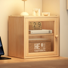 办公室桌面置物架小型简易实木家用儿童书架卧室拐角展示柜收纳盒