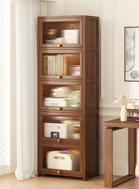 书架落地式储物架墙小窄柜学生之家窄缝书柜储物柜一体防尘窄柜