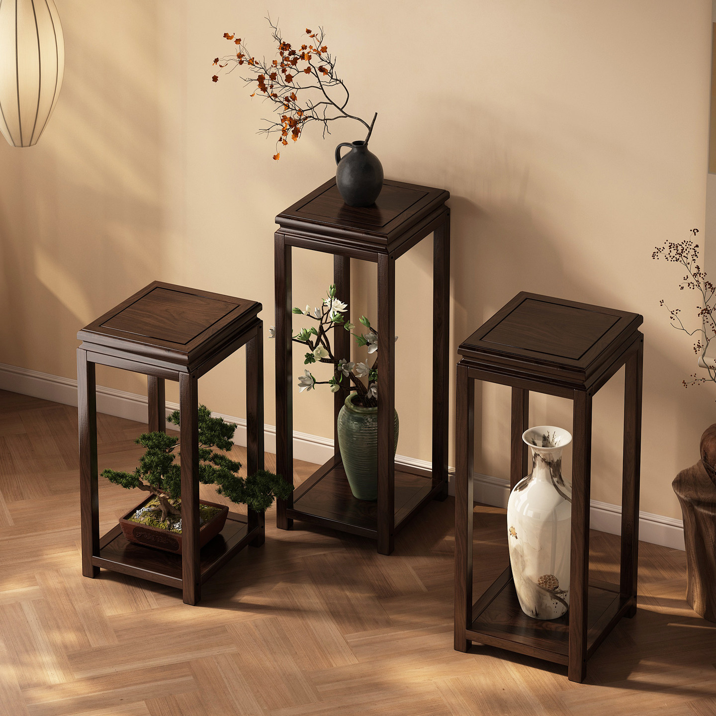 实木花架子中式客厅落地式置物架阳台多层花台室内盆景植物摆放架,住宅家具,花架/花几,淘宝优惠券,粉丝福利购,淘宝优惠卷