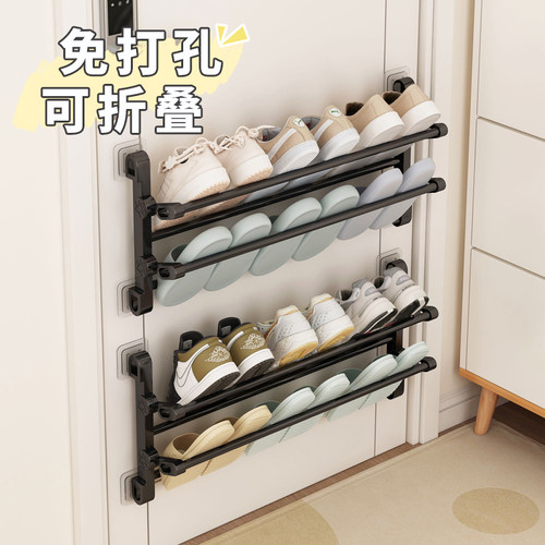 门后折叠鞋架家用小窄新款2024