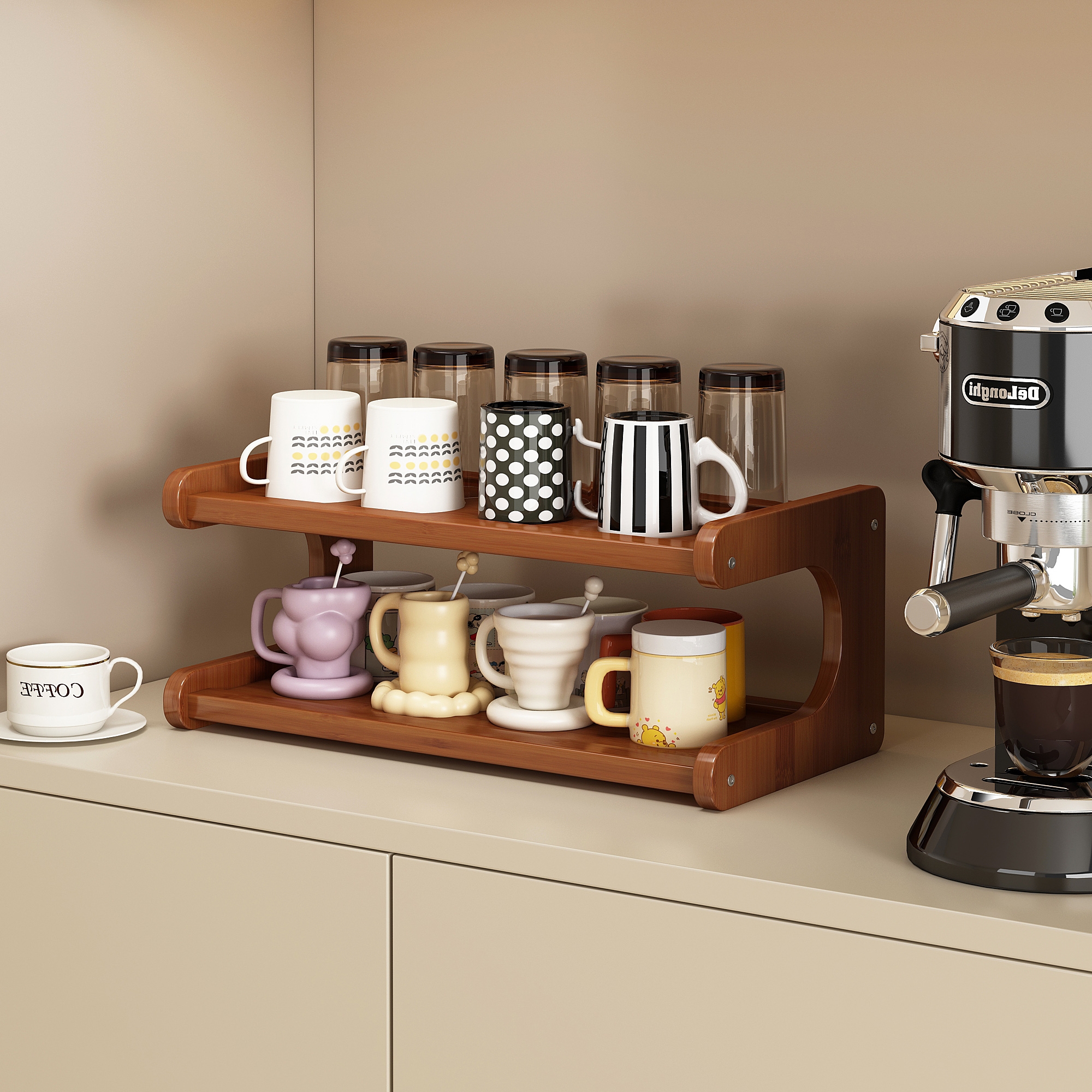 宝睿芝小型多层杯架桌面置物架