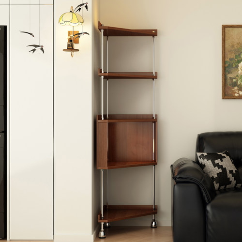 【加厚加固】中古风转角置物架