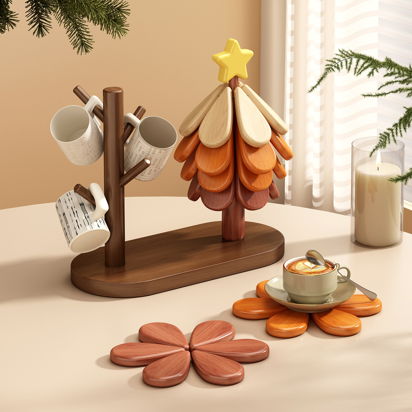 【加厚加固】餐桌圣诞树隔热垫