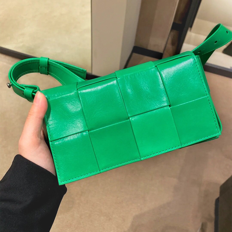 真皮编织腰包新款斜挎小包