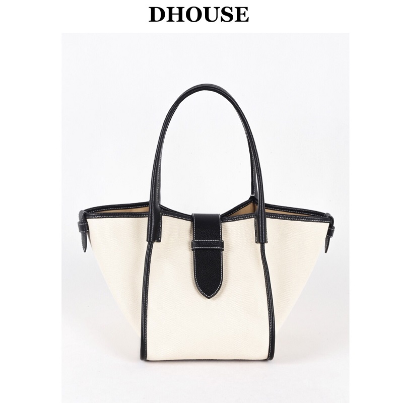 高端定制日本真牛皮秋千手提托特单肩包2025新款帆布小众设计女包