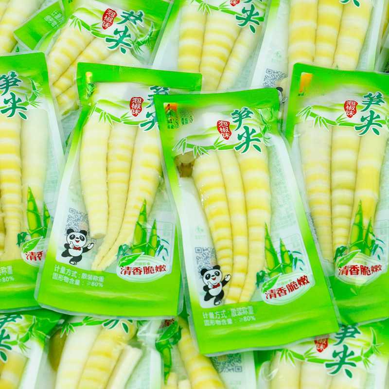泡椒笋尖500g泡椒味新鲜竹笋脆笋野山椒味散装零食小包装零食
