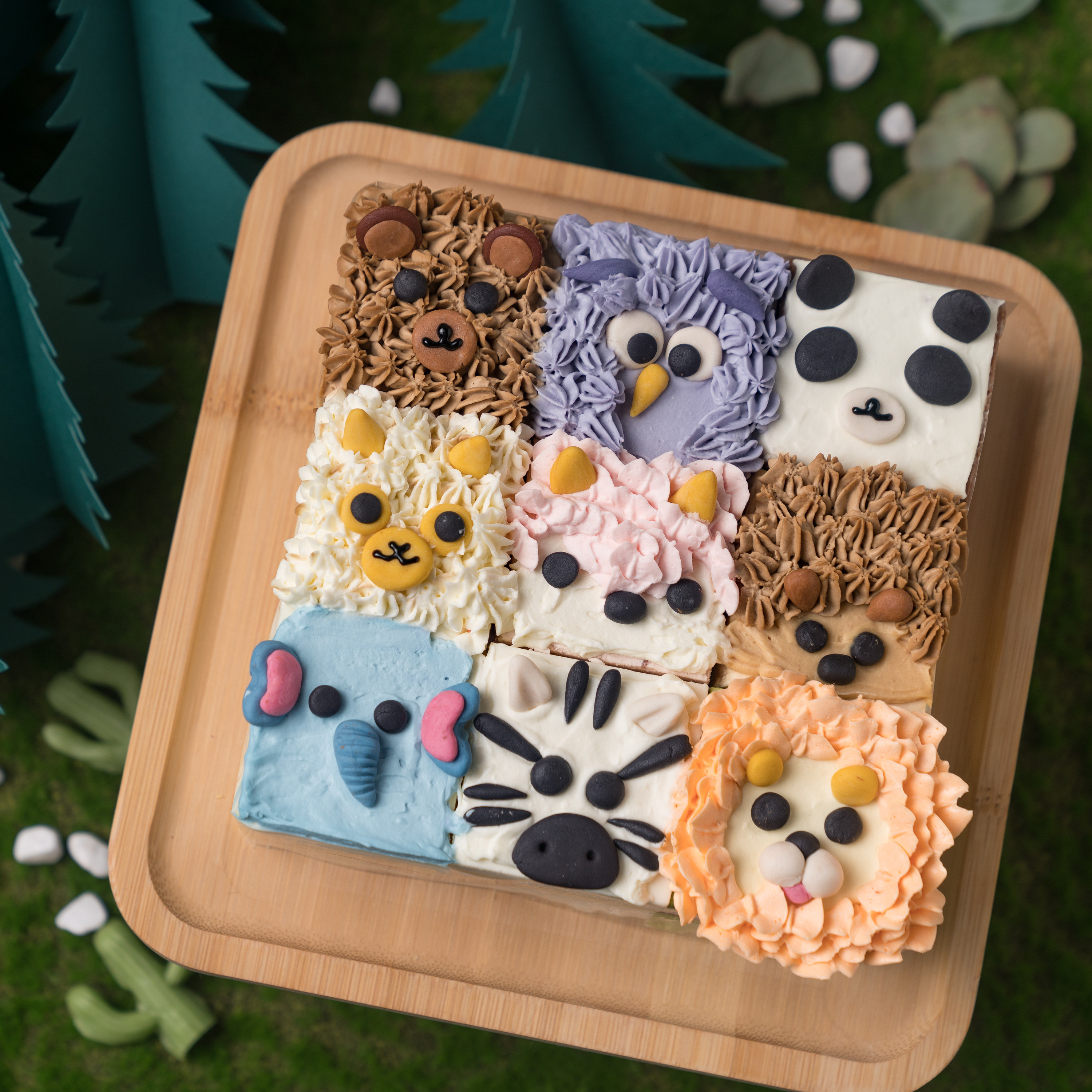 芝心花【萌宠乐园九宫格】创意儿童动物卡通奶油生日蛋糕北京同城,零食/坚果/特产,生日/节日蛋糕,淘宝优惠券,粉丝福利购,淘宝优惠卷