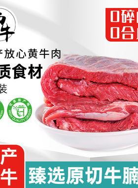 牛肉新鲜牛腩肉鲜切2000g整块牛腩生鲜牛排黄牛肋条冷冻商用食材