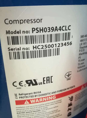 PSH030A4CLC PSH034A4ALC PSH026A4ALC 039全新丹佛斯压缩机R410A