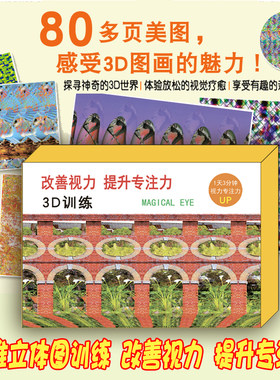 3D视力训练改善卡三维立体画视觉图卡改善视力提升专注力