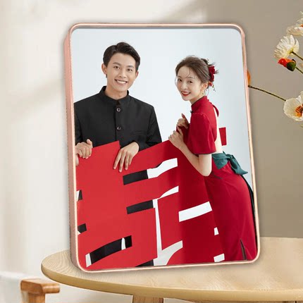 相框摆台定制儿童全家福结婚婚纱照高级感挂墙情侣洗照片创意摆件