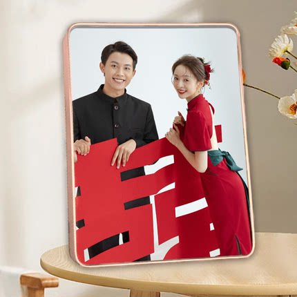 相框摆台定制儿童全家福结婚婚纱照高级感挂墙情侣洗照片创意摆件