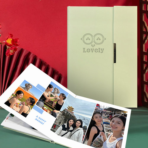 皮面精装相册照片书朋友旅行写真相册影集纪念册设计定制打印成册