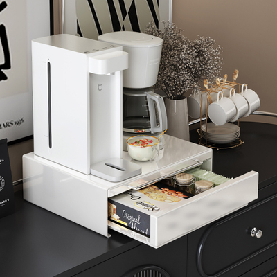 环图咖啡机抽拉式置物架