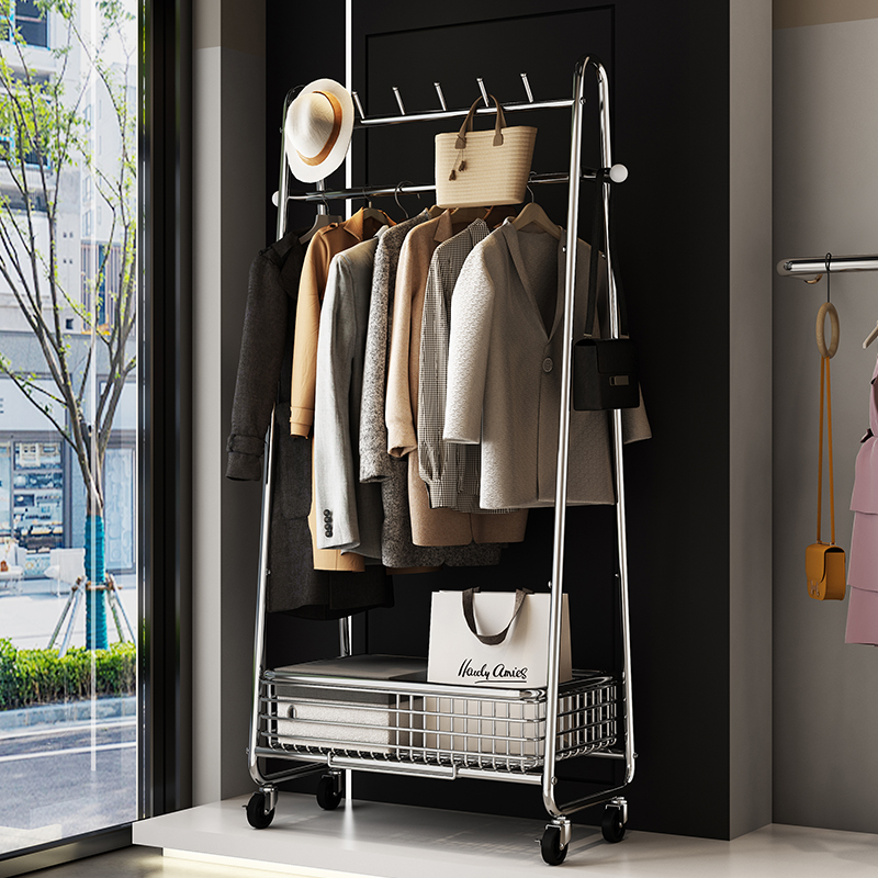 服装店展示架落地衣帽置物架