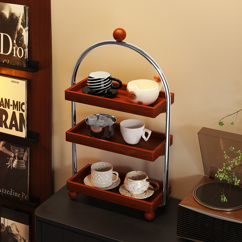 杯架多层杯子置物架桌面收纳盒水吧台咖啡角布置家用展示架子