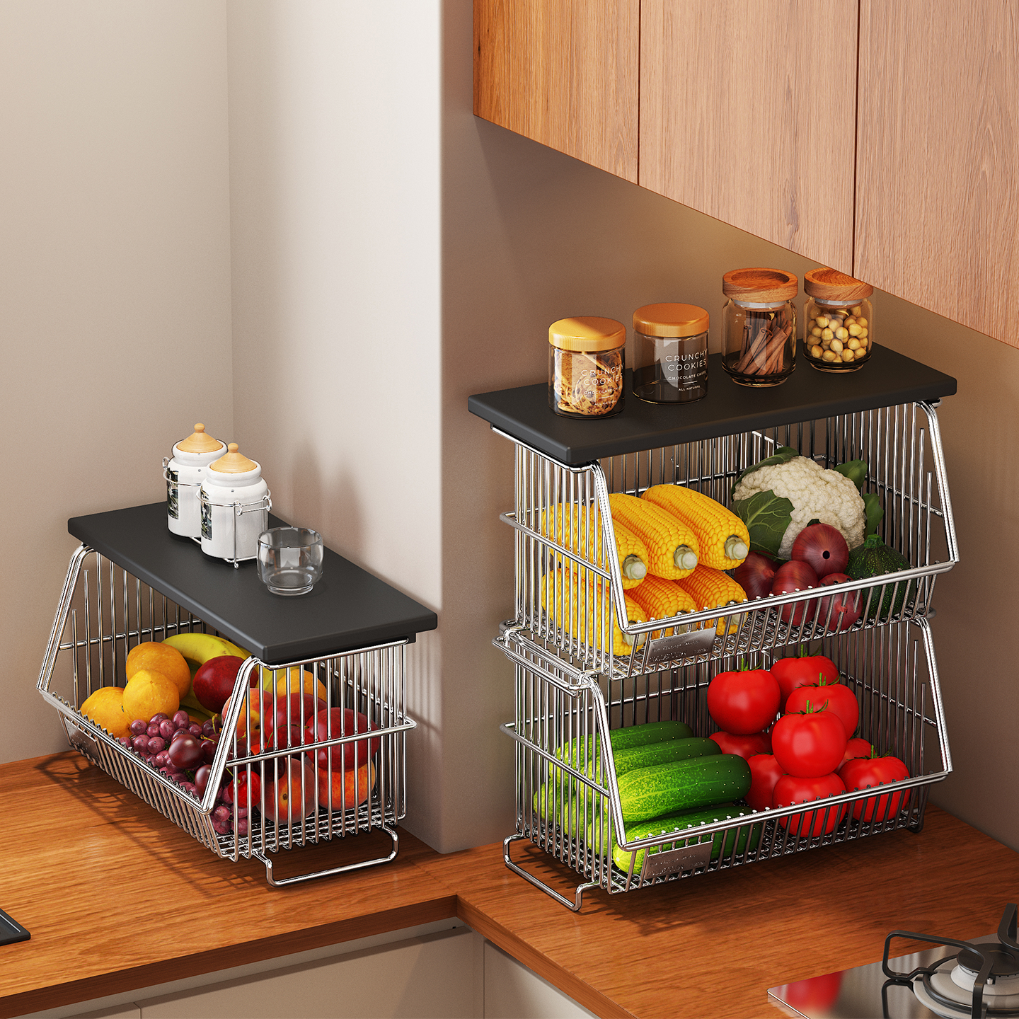 厨房微波炉置物架电饭煲烤箱电器储物架台面多功能一体收纳架子,厨房/烹饪用具,微波炉置物架,淘宝优惠券,粉丝福利购,淘宝优惠卷