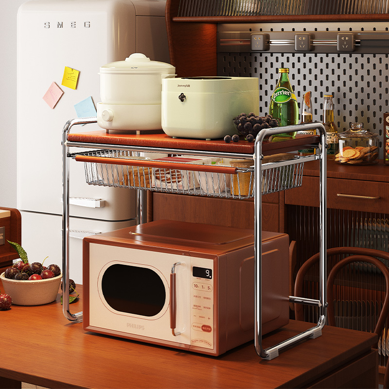 环图台面落地式微波炉放置架