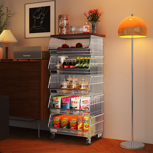 环图可移动小推车零食置物架