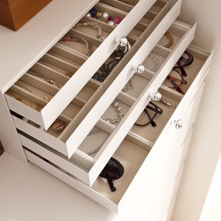 轻奢首饰盒发圈收纳金条收纳柜项链耳环多层抽屉式 饰品盒子防氧化