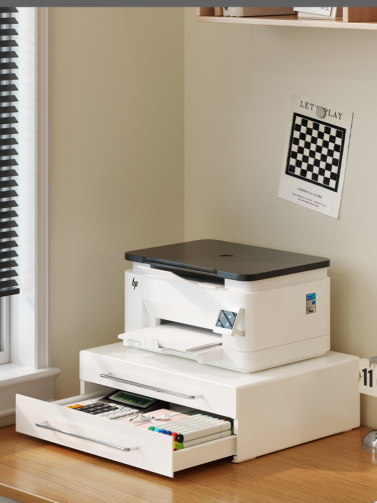 办公室打印机置物架多层抽屉式桌面文件文具杂物收纳盒玄关整理柜