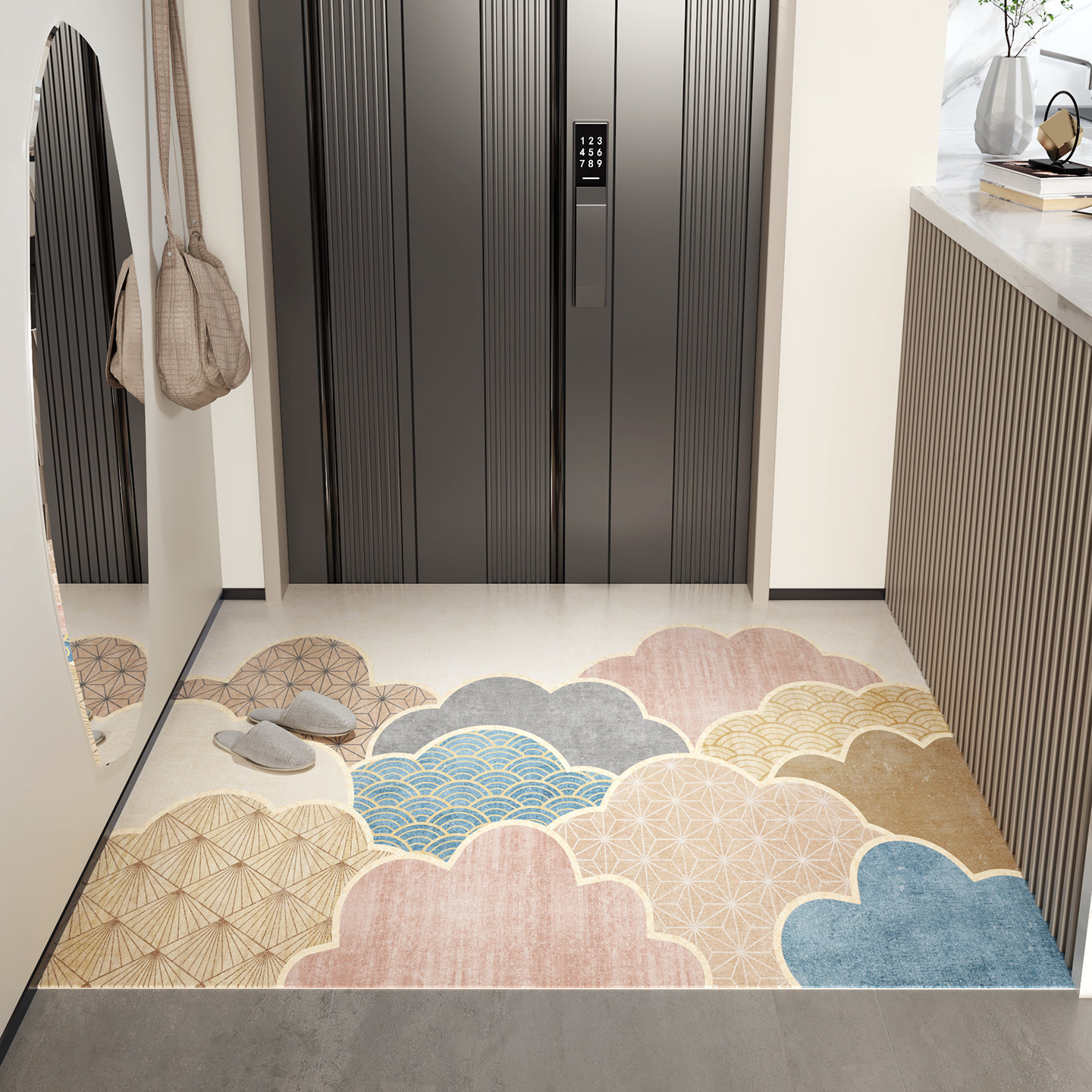 科技皮入户地垫轻奢高端可裁剪地毯简约门垫进门家用玄关客厅脚垫,居家布艺,入户地垫,淘宝优惠券,粉丝福利购,淘宝优惠卷