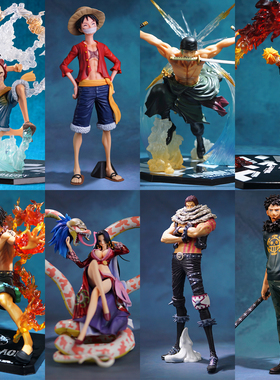 海贼王手办路飞索隆火拳艾斯山治女帝萨博鹰眼罗礼品玩具模型摆件