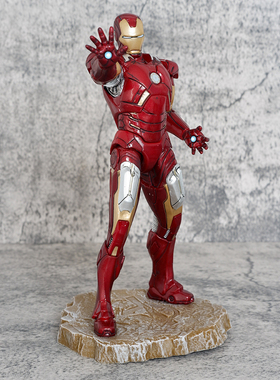 漫威复仇者联盟钢铁侠ironman站姿发波手办模型潮玩桌面摆件礼物