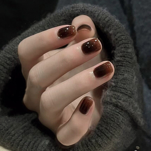 BD829 UV半烤凝胶美甲贴半固化光疗持久防水指甲贴纸 照灯变硬