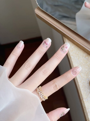 Милая клубника, водонепроницаемая модная наклейка, наклейки для ногтей, съемные накладные ногти, долговременный эффект, готовый продукт, популярно в интернете