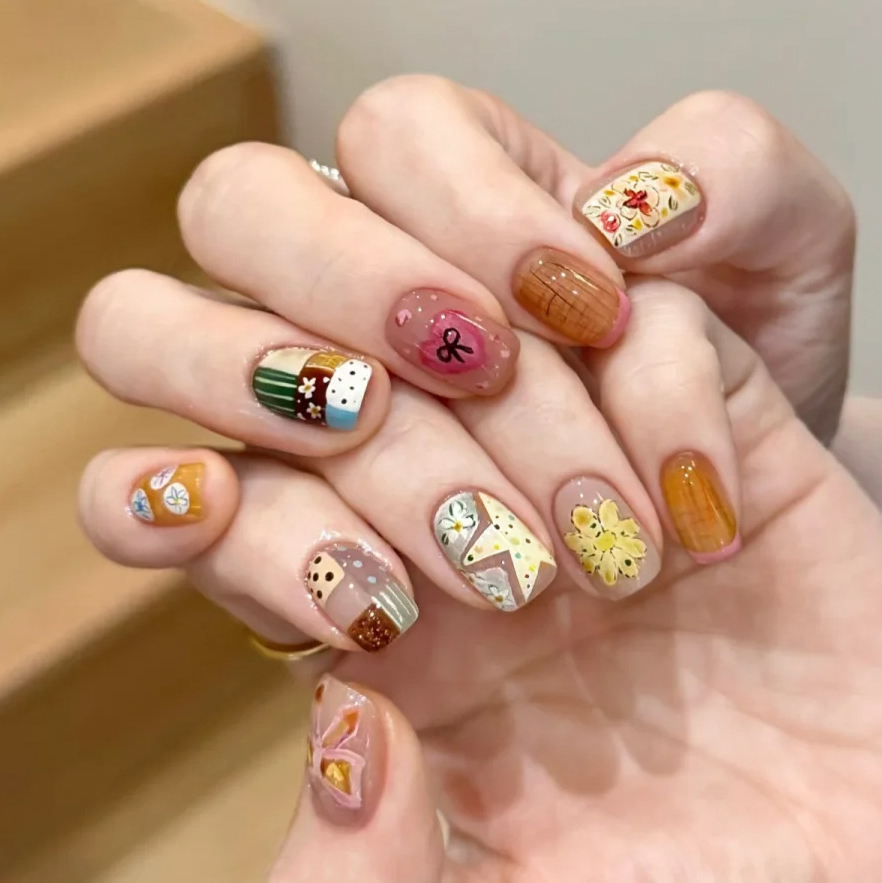 服帖持久防水可拆卸指甲贴片新款