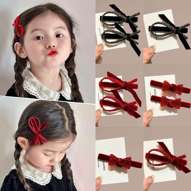 新年儿童植绒蝴蝶结发夹2025红色高级拜年头饰侧边刘海夹碎发夹子,饰品/流行首饰/时尚饰品新,发饰,淘宝优惠券,粉丝福利购,淘宝优惠卷