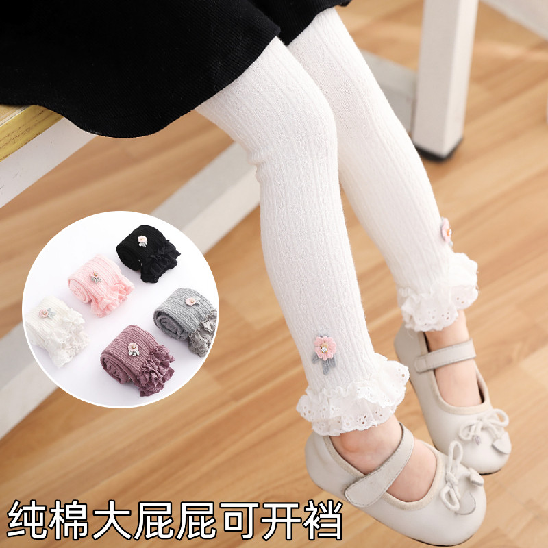 大屁屁春秋女宝宝可开裆打底裤