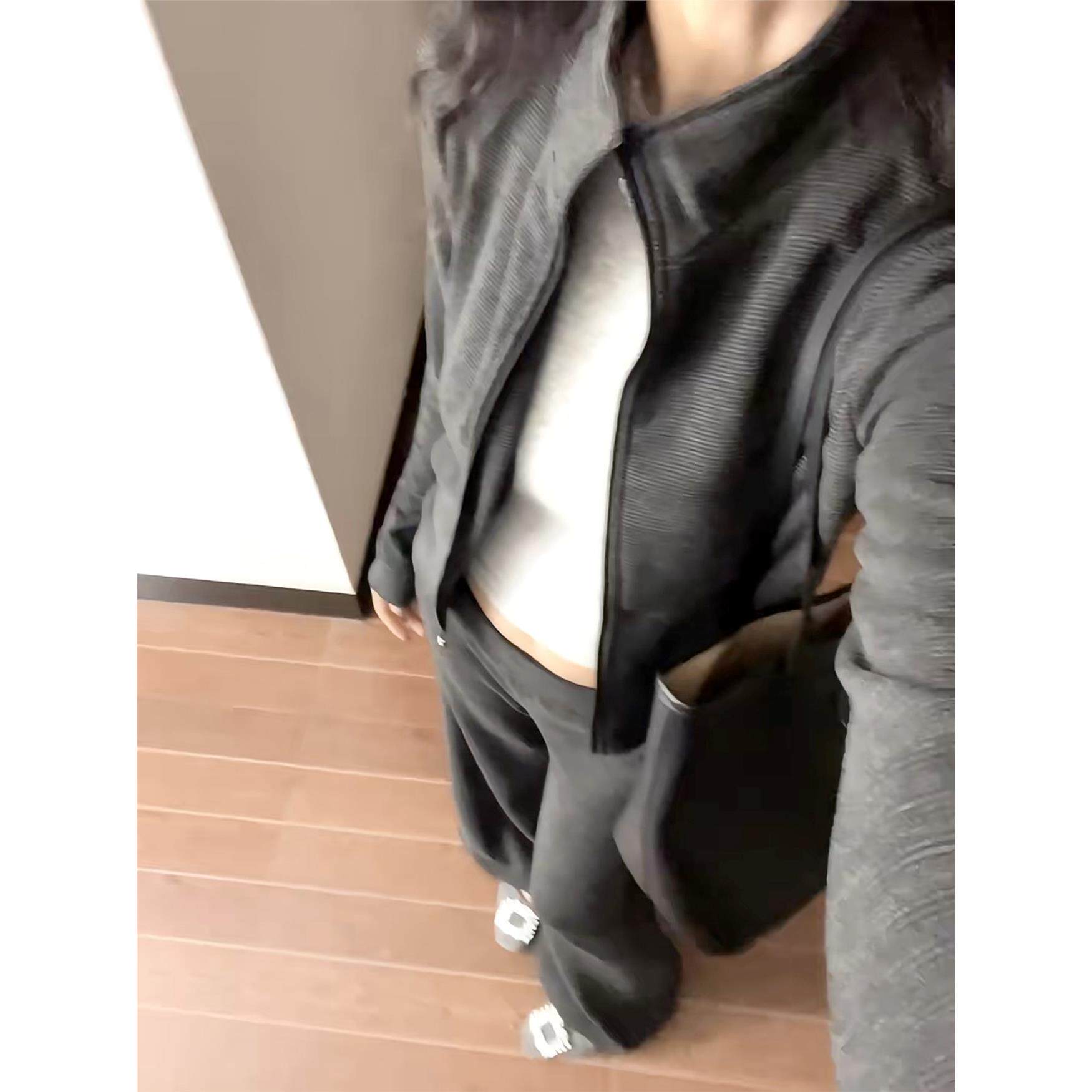 早秋跑步休闲运动套装女秋季2025新款小个子高级感韩系穿搭一整套