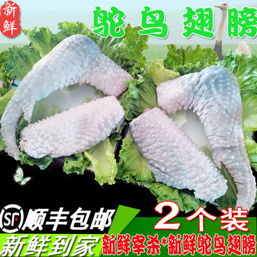 新鲜超大鸵鸟翅膀一对装