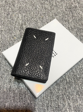 现货】MMM风格四角缝线头层牛皮荔枝纹多功能钱包零钱卡包男女款