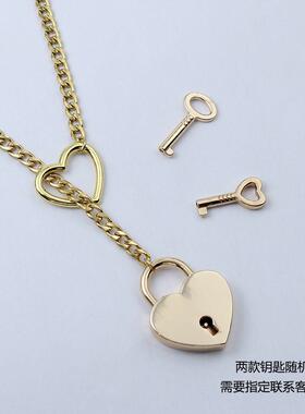 欧美新款心形锁爱心锁项链