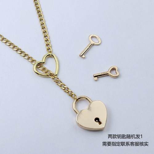 欧美新款心形锁爱心锁项链